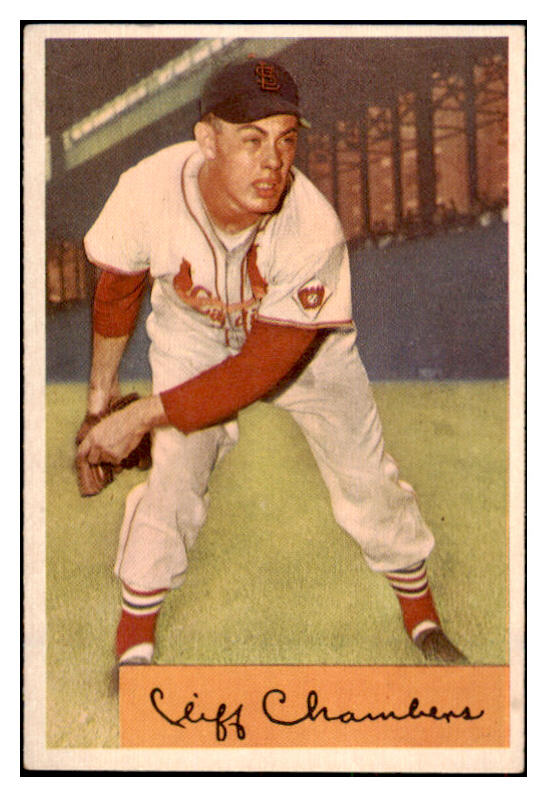 1954 Bowman Baseball #126 Cliff Chambers Cardinals EX-MT 463611