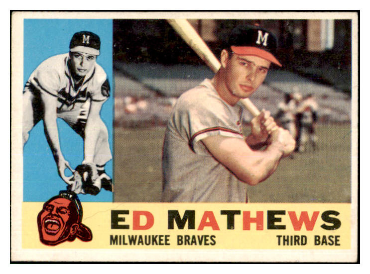 1960 Topps Baseball #420 Eddie Mathews Braves EX+/EX-MT 463639
