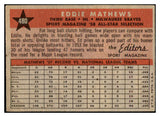 1958 Topps Baseball #480 Eddie Mathews A.S. Braves EX 463647