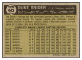 1961 Topps Baseball #443 Duke Snider Dodgers NR-MT 463659