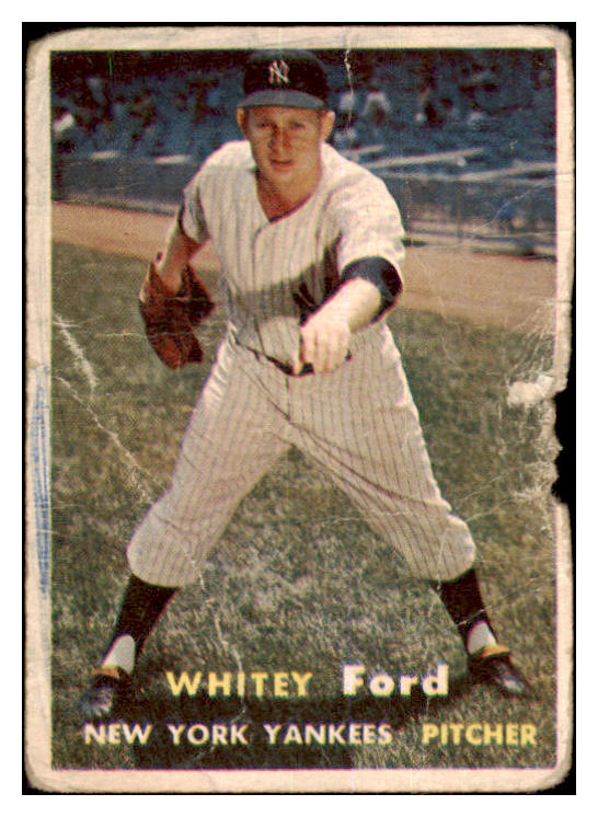 1957 Topps Baseball #025 Whitey Ford Yankees Poor 463691