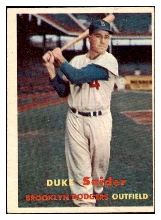 1957 Topps Baseball #170 Duke Snider Dodgers EX 463696