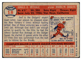 1957 Topps Baseball #018 Don Drysdale Dodgers VG 463720