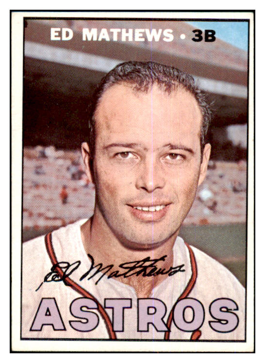 1967 Topps Baseball #166 Eddie Mathews Astros EX-MT 463744