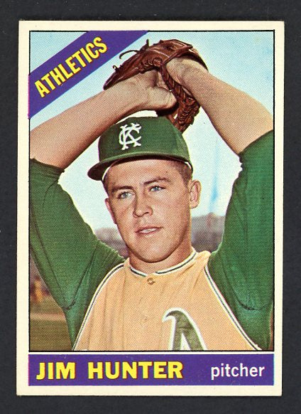 1966 Topps Baseball #036 Catfish Hunter A's EX-MT 463763