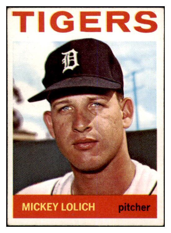 1964 Topps Baseball #128 Mickey Lolich Tigers EX 463785