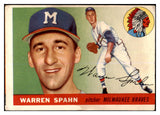 1955 Topps Baseball #031 Warren Spahn Braves VG 463790