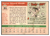 1955 Topps Baseball #031 Warren Spahn Braves VG 463790