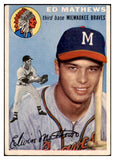 1954 Topps Baseball #030 Eddie Mathews Braves VG-EX/EX 463793