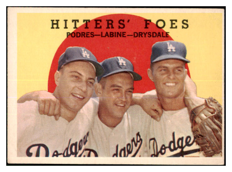 1959 Topps Baseball #262 Don Drysdale Johnny Podres EX 463808