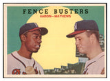 1959 Topps Baseball #212 Hank Aaron Eddie Mathews EX 463809