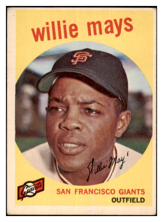 1959 Topps Baseball #050 Willie Mays Giants VG-EX 463811