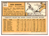 1963 Topps Baseball #415 Bob Gibson Cardinals EX-MT 463828