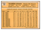 1963 Topps Baseball #320 Warren Spahn Braves EX-MT 463856