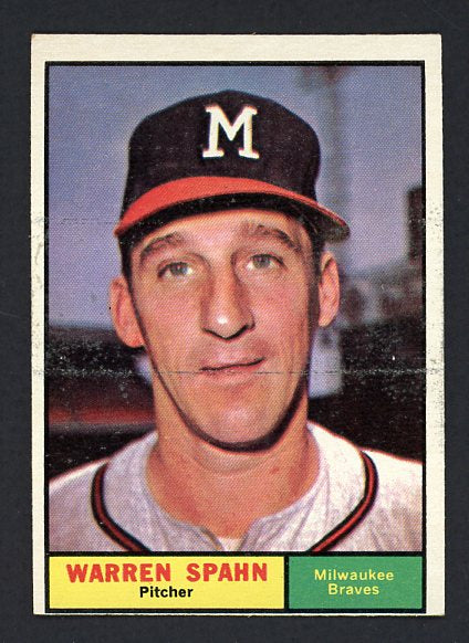 1961 Topps Baseball #200 Warren Spahn Braves VG-EX 463859