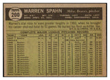 1961 Topps Baseball #200 Warren Spahn Braves VG-EX 463859