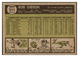 1961 Topps Baseball #211 Bob Gibson Cardinals EX-MT 463860