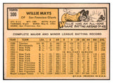 1963 Topps Baseball #300 Willie Mays Giants EX 463865