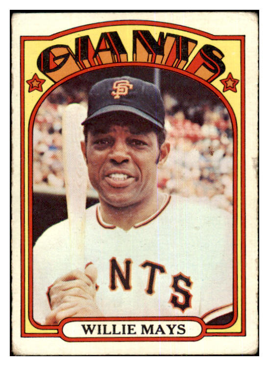 1972 Topps Baseball #049 Willie Mays Giants VG 463895