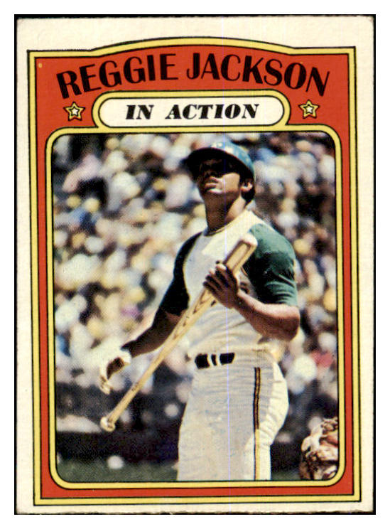 1972 Topps Baseball #436 Reggie Jackson IA A's EX-MT 463898