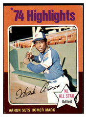 1975 Topps Baseball #001 Hank Aaron HL Braves VG 463914