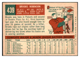 1959 Topps Baseball #439 Brooks Robinson Orioles EX+/EX-MT 463965