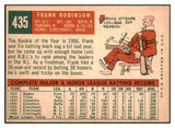 1959 Topps Baseball #435 Frank Robinson Reds EX-MT 463966