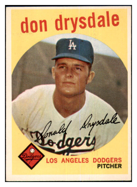1959 Topps Baseball #387 Don Drysdale Dodgers EX-MT 463968