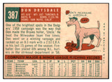 1959 Topps Baseball #387 Don Drysdale Dodgers EX-MT 463968