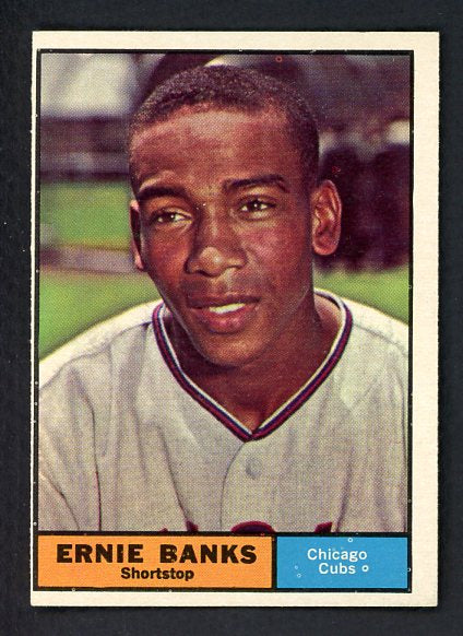1961 Topps Baseball #350 Ernie Banks Cubs EX 463971