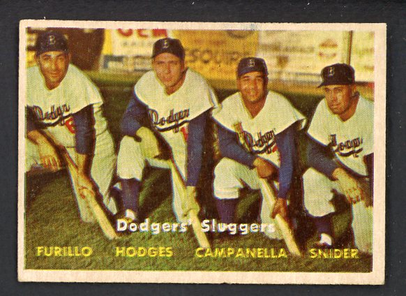 1957 Topps Baseball #400 Roy Campanella Duke Snider Gil Hodges EX+/EX-MT 463991
