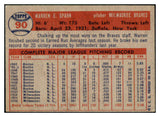 1957 Topps Baseball #090 Warren Spahn Braves EX 463994