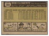 1961 Topps Baseball #388 Roberto Clemente Pirates VG-EX 464003