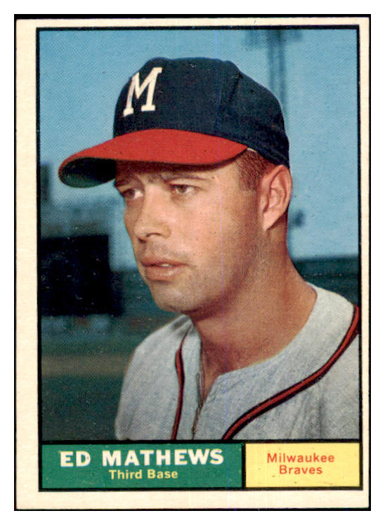 1961 Topps Baseball #120 Eddie Mathews Braves EX-MT 464004