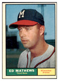 1961 Topps Baseball #120 Eddie Mathews Braves EX-MT 464004