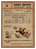 1962 Topps Football #028 Jim Brown Browns Fair 464023