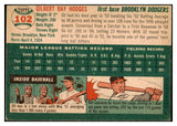 1954 Topps Baseball #102 Gil Hodges Dodgers VG-EX 464028