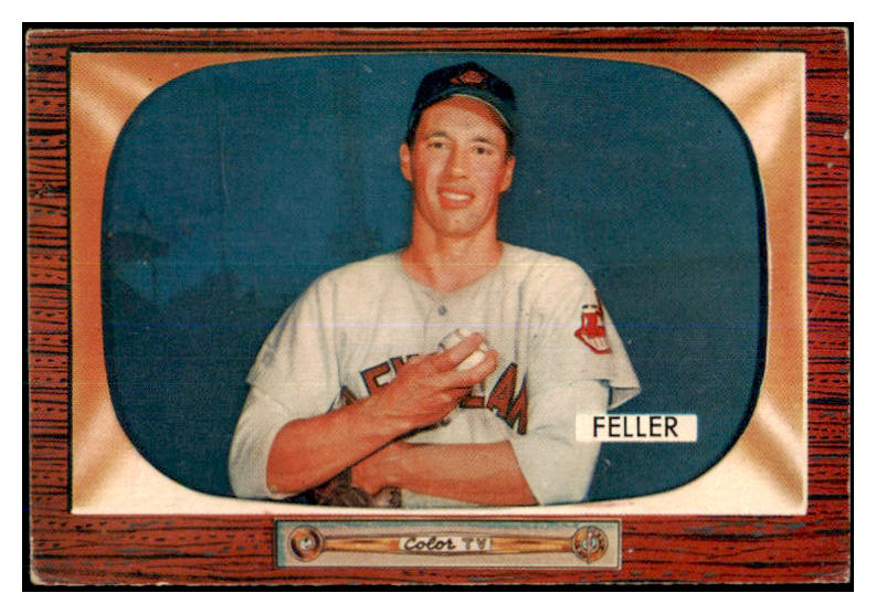 1955 Bowman Baseball #134 Bob Feller Indians EX+/EX-MT 464040