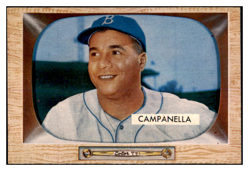 1955 Bowman Baseball #022 Roy Campanella Dodgers Good scuff back 464044