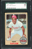 1968 Topps Baseball #327 Tony Taylor Phillies SGC 96 MINT 464089