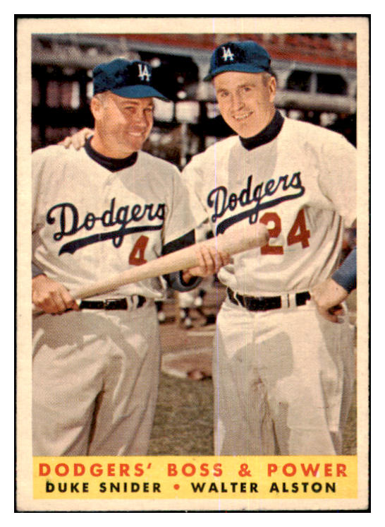 1958 Topps Baseball #314 Duke Snider Walter Alston EX-MT 464134