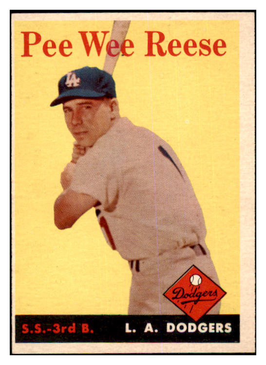 1958 Topps Baseball #375 Pee Wee Reese Dodgers EX-MT 464194