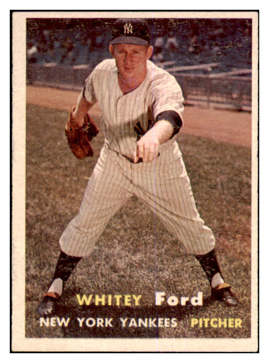 1957 Topps Baseball #025 Whitey Ford Yankees EX-MT 464197