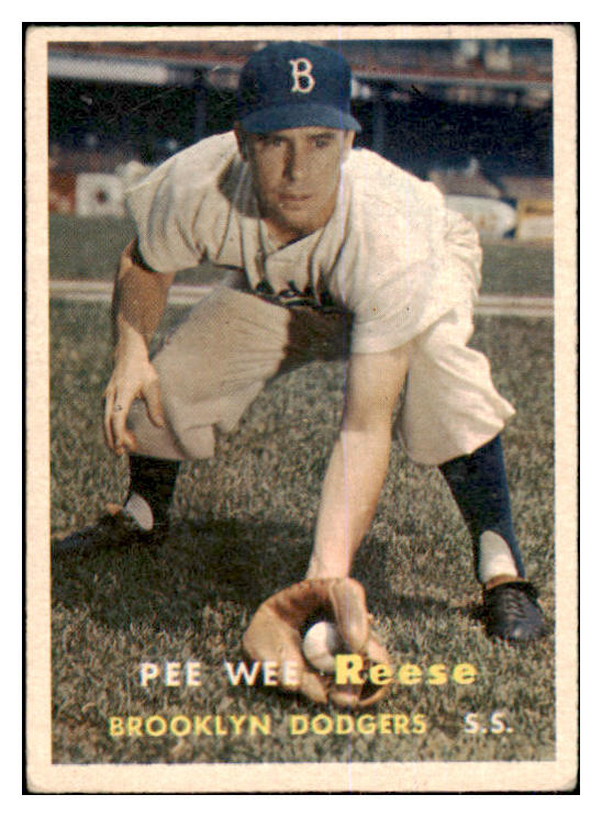 1957 Topps Baseball #030 Pee Wee Reese Dodgers VG-EX 464198