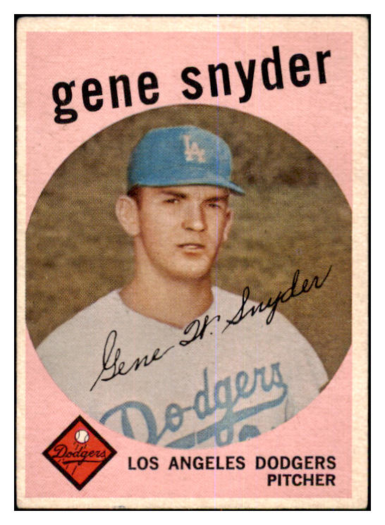 1959 Topps Baseball #522 Gene Snyder Dodgers VG 464234