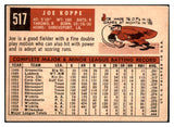 1959 Topps Baseball #517 Joe Koppe Phillies VG 464236