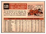 1959 Topps Baseball #539 Gary Blaylock Cardinals VG 464239