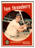 1959 Topps Baseball #534 Faye Throneberry Senators VG-EX 464261