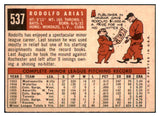 1959 Topps Baseball #537 Rodolfo Arias White Sox VG-EX 464263