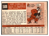 1959 Topps Baseball #508 Art Fowler Dodgers EX 464264